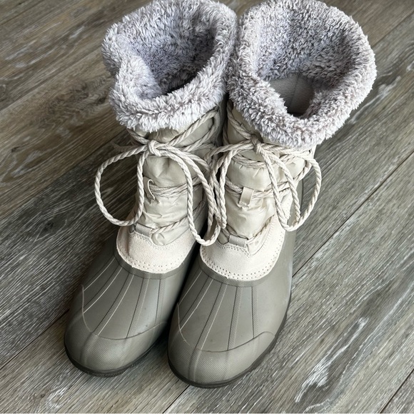 Sperry Syren Strait‎ Oat Fleece Duck Boots Waterproof Women's 10 - Picture 1 of 14